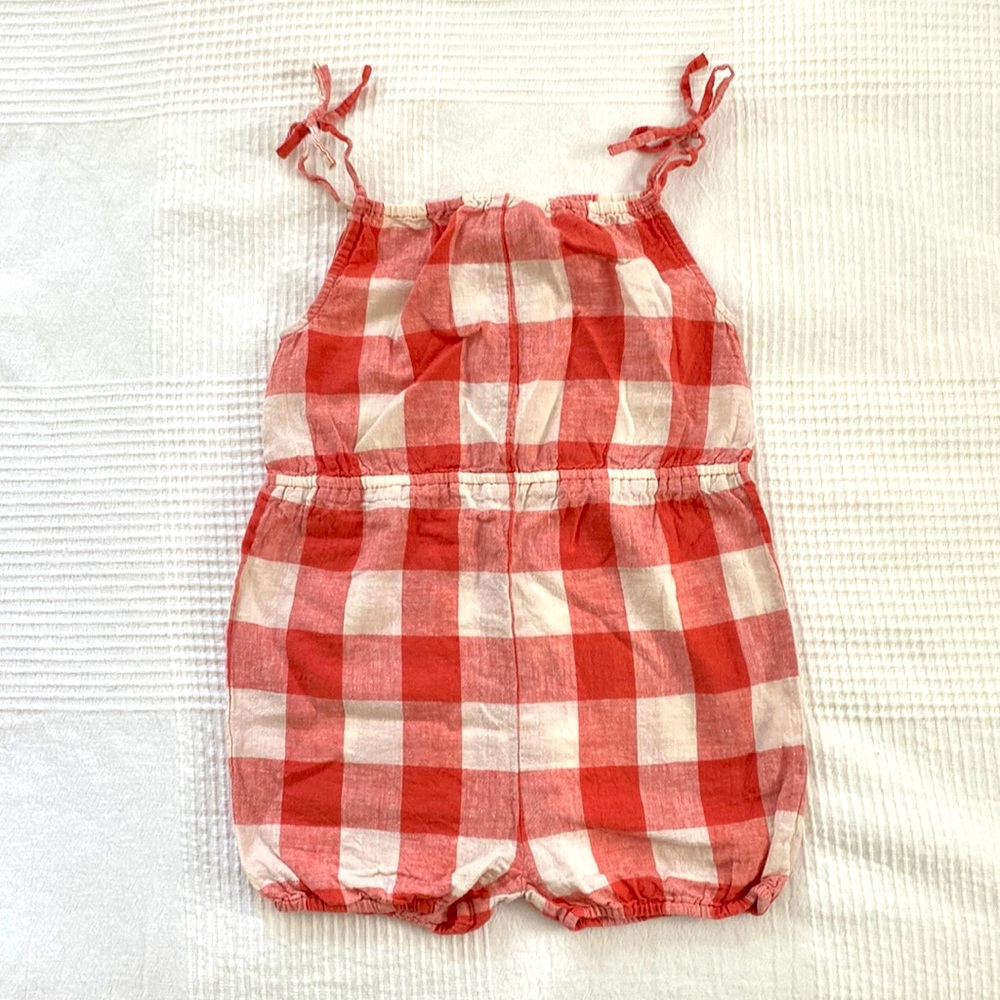 Girls EGG Plaid Romper